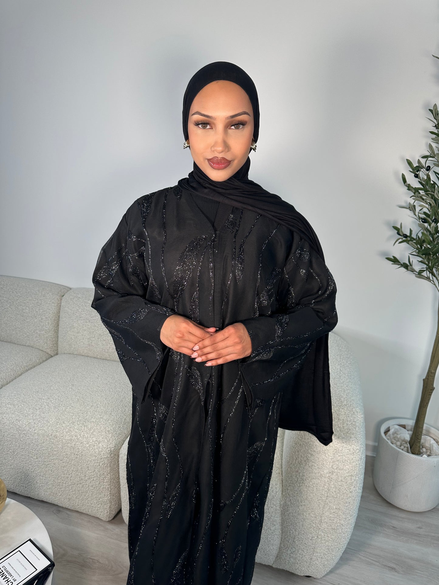 Amira 2.0 Luxury Black Buttoned Abaya LIMITED EDITION DROP