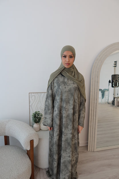 Leena Butterfly printed closed abaya