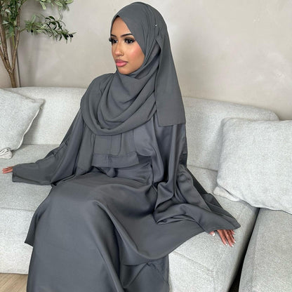 Batwing plain everyday abaya (inner belt)