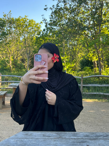 Azhar chiffon layered abaya