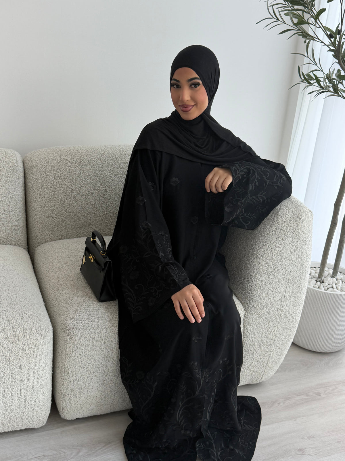 Hajra embroidery abaya