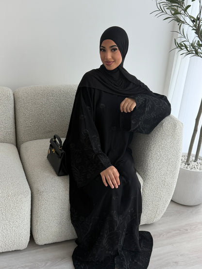 Hajra embroidery abaya