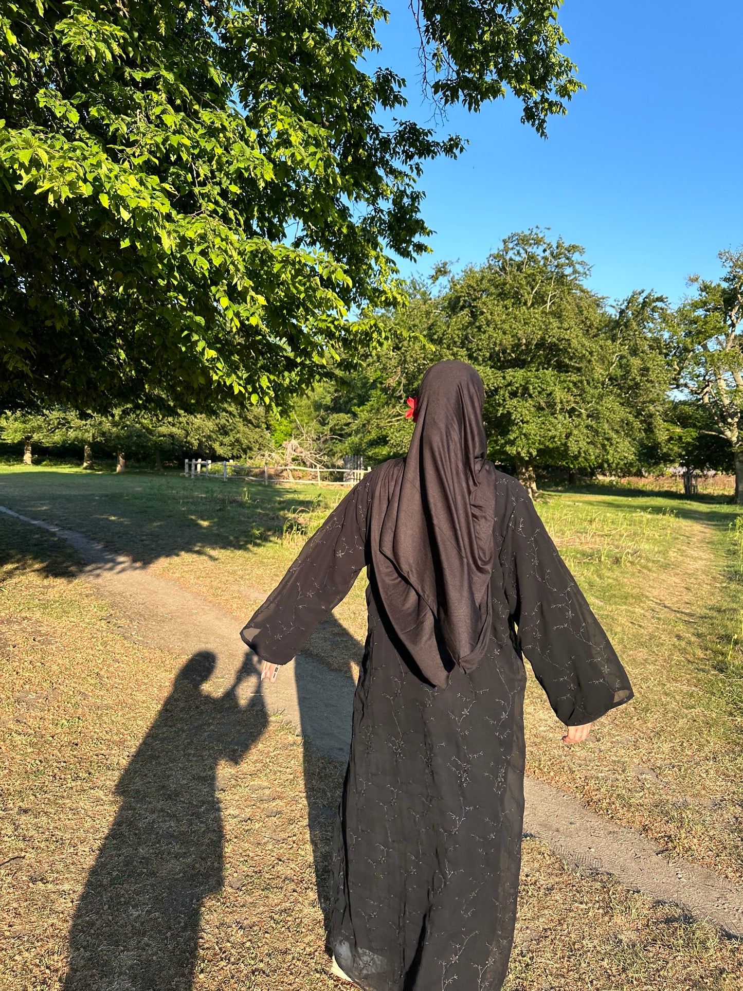 Azhar chiffon layered abaya