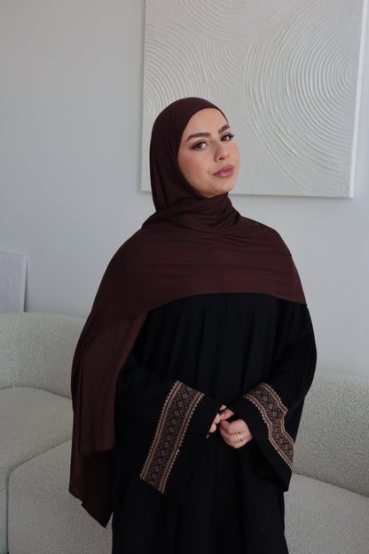 Sirin closed lace tatreez design abaya