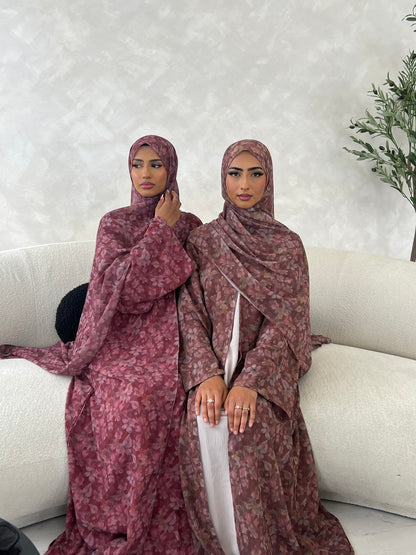 *EX DISPLAY* Warda floral printed abaya *EX DISPLAY*