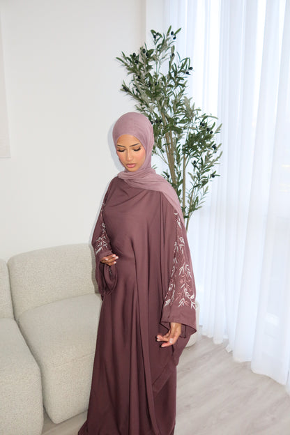 Anissa batwing with embroidery abaya (ex display **)