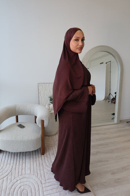 Ribbed closed autumn abaya *ex display*