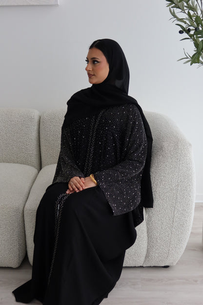 Dounia gem diamonte batwing abaya