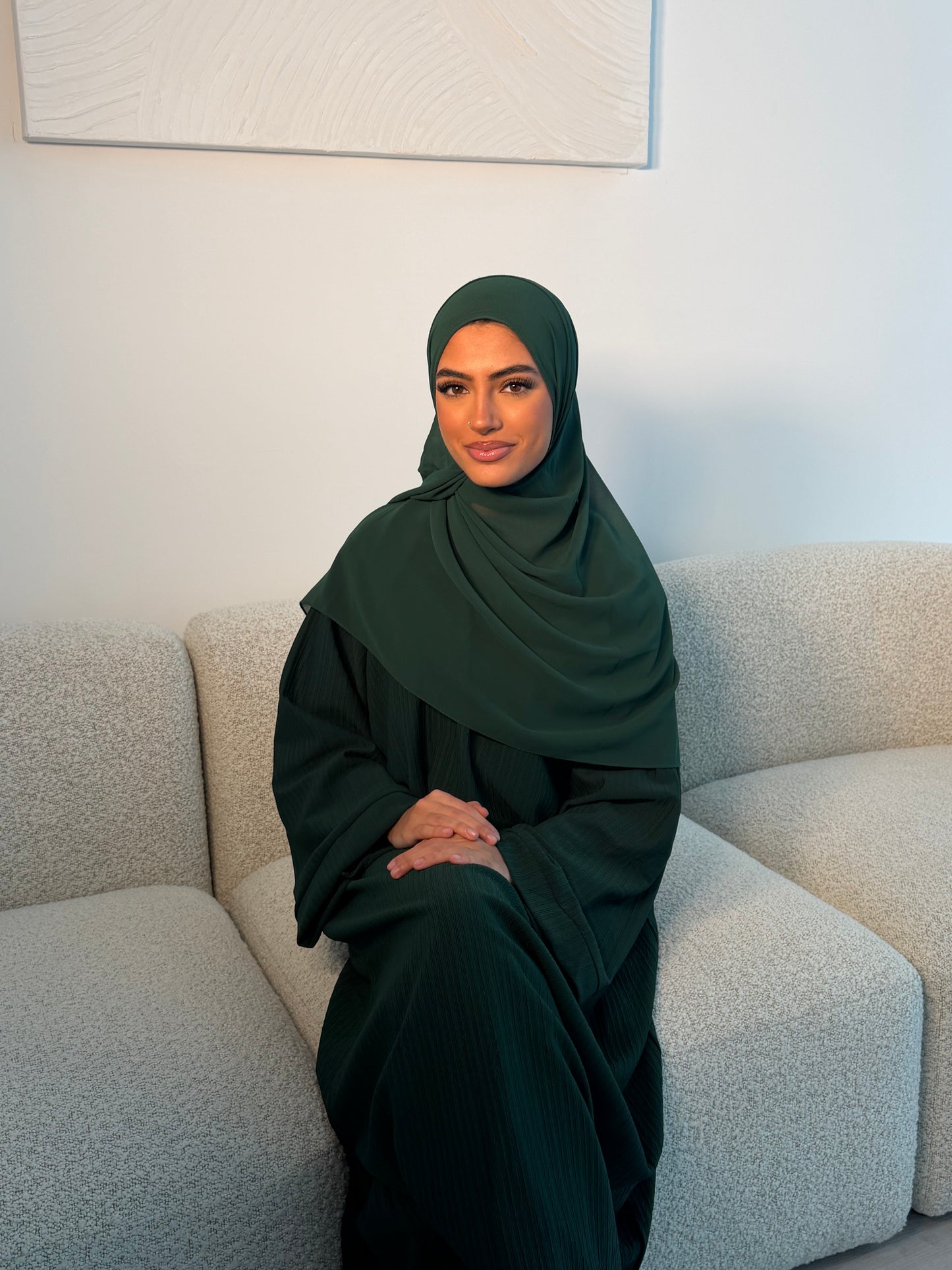 Knitted closed abaya