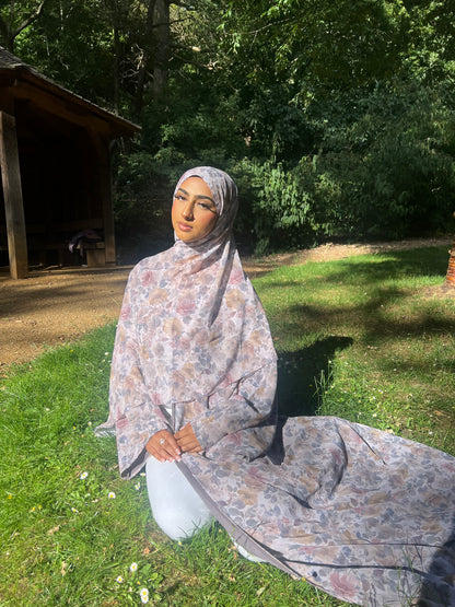 *EX DISPLAY* Warda floral printed abaya *EX DISPLAY*