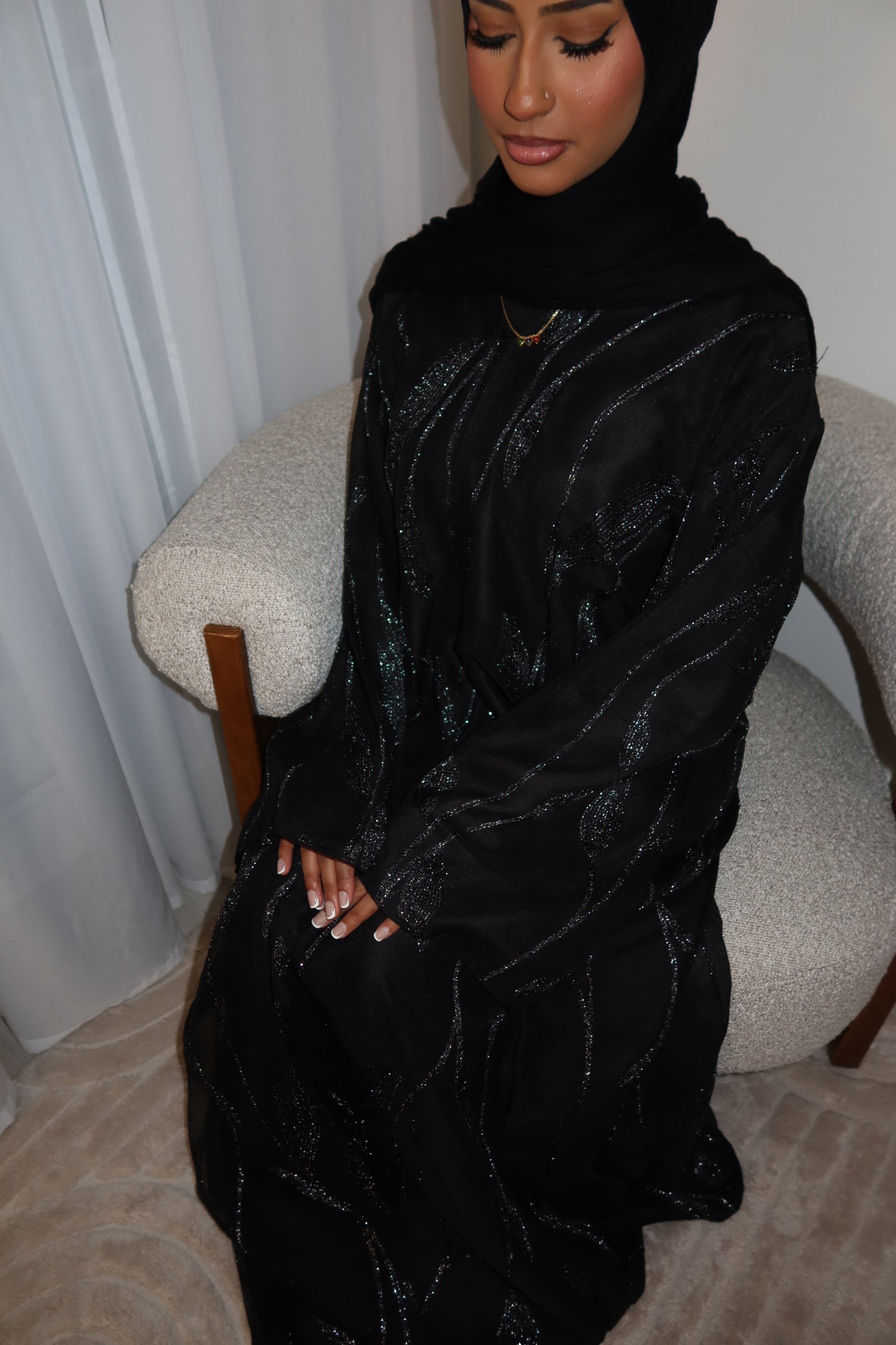 Amira 2.0 Luxury Black Buttoned Abaya LIMITED EDITION DROP