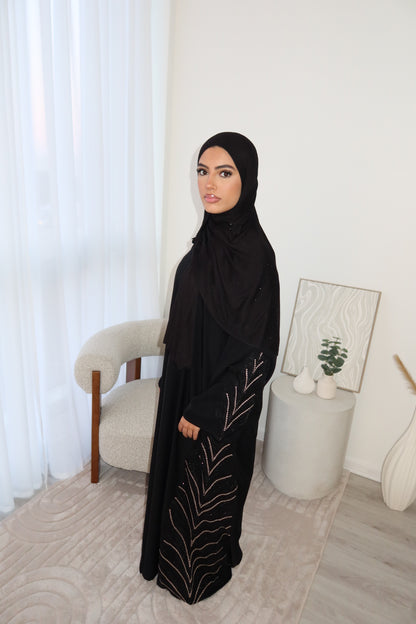 Ziya luxury closed black abaya
