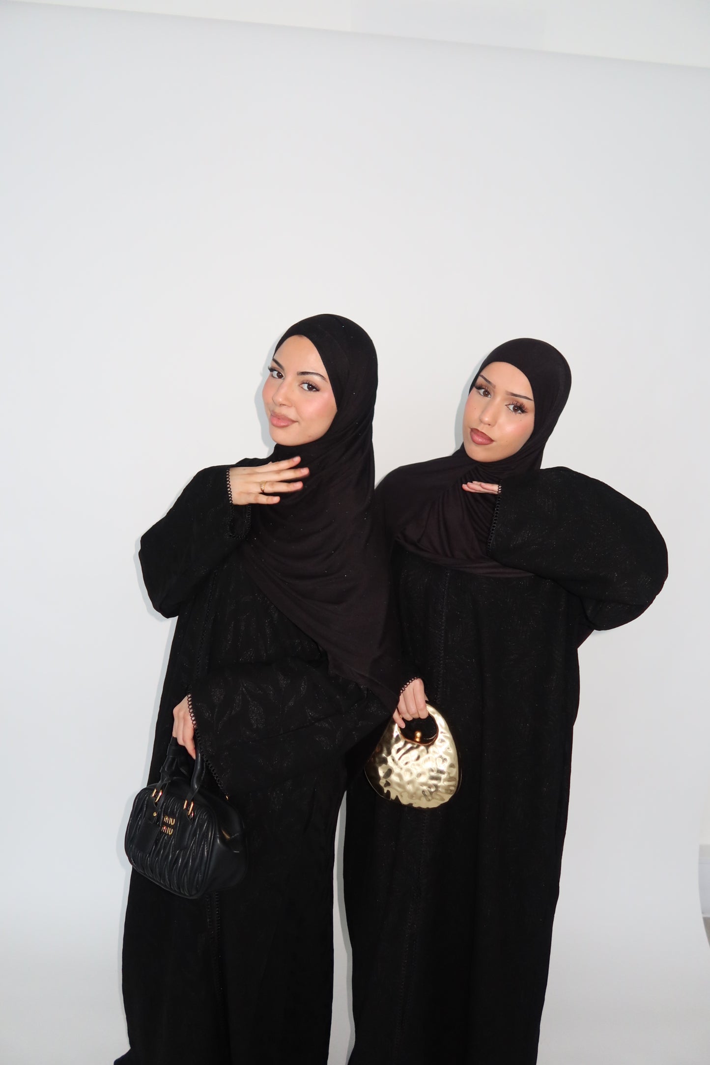 Omayra lace jacquard printed abaya