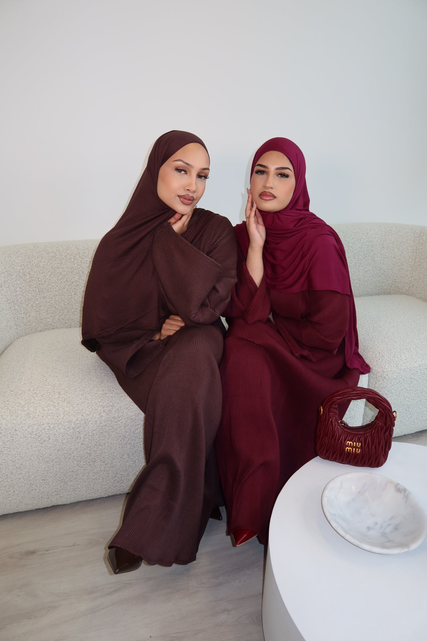 Ribbed closed autumn abaya *ex display*