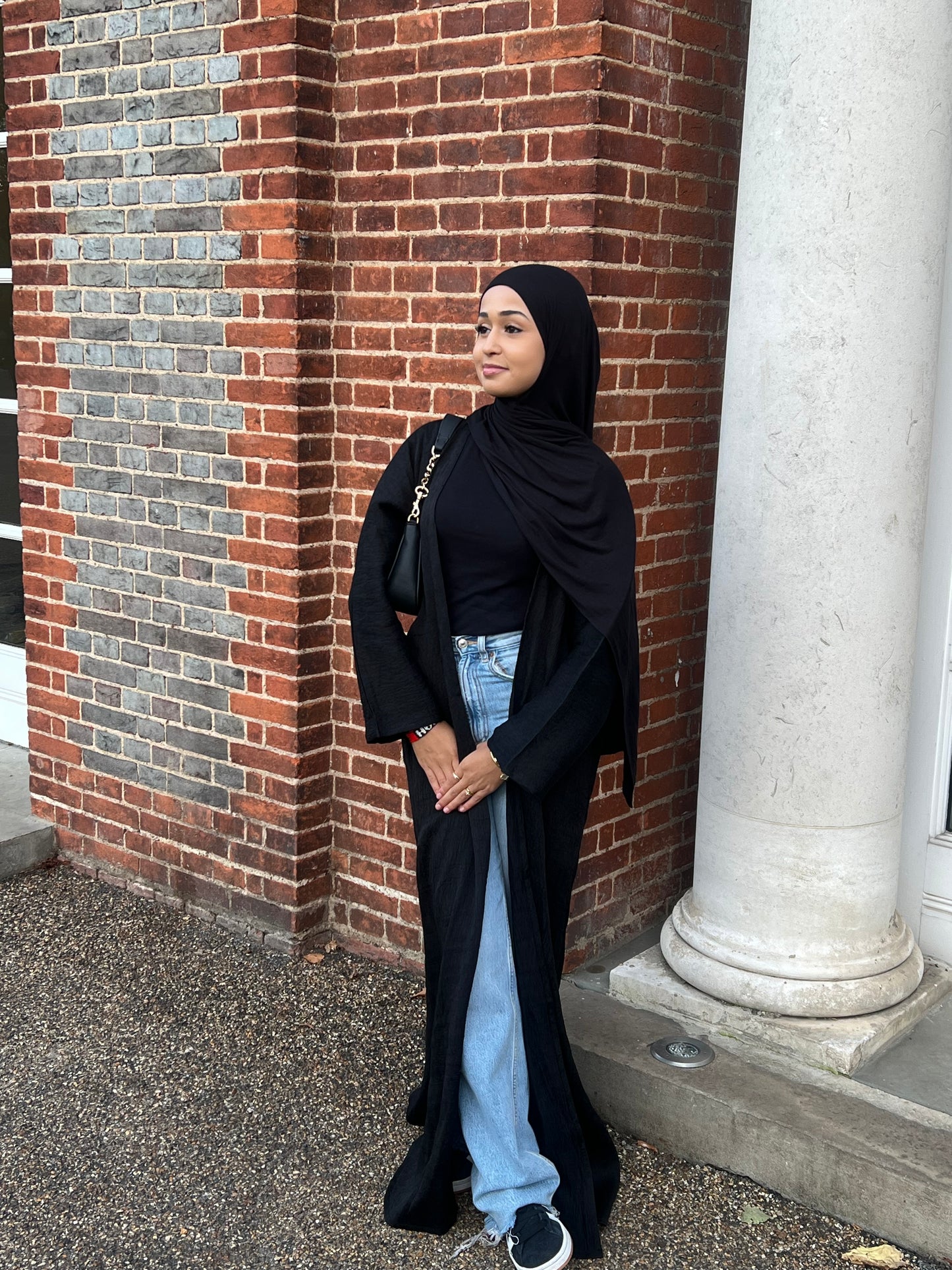 Rahma crushed linen open abaya