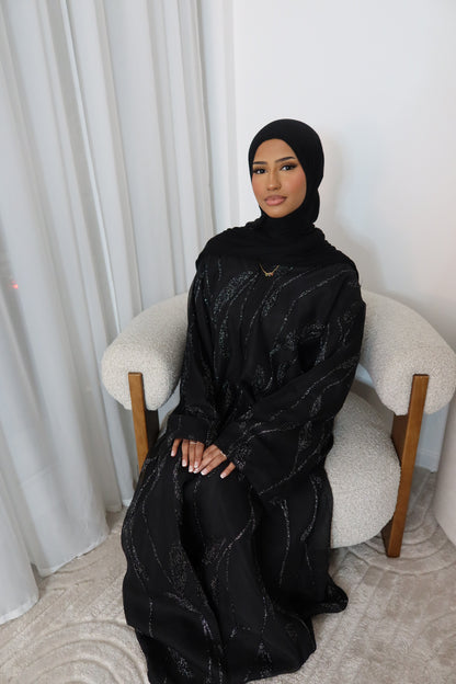 Amira 2.0 Luxury Black Buttoned Abaya LIMITED EDITION DROP