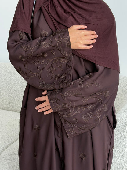 Hajra embroidery abaya