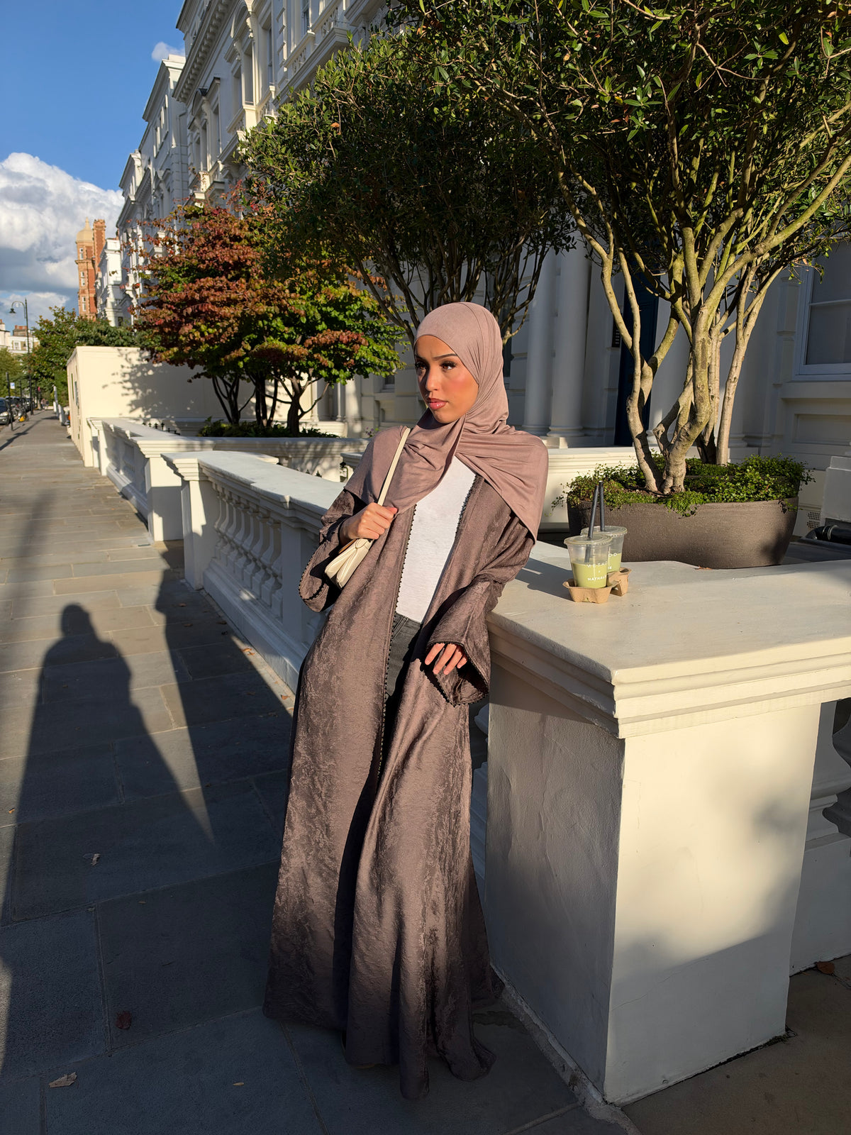 Salwa open jacquard abaya A/W LIMITED EDITION