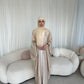 Esra Metallic Open Abaya