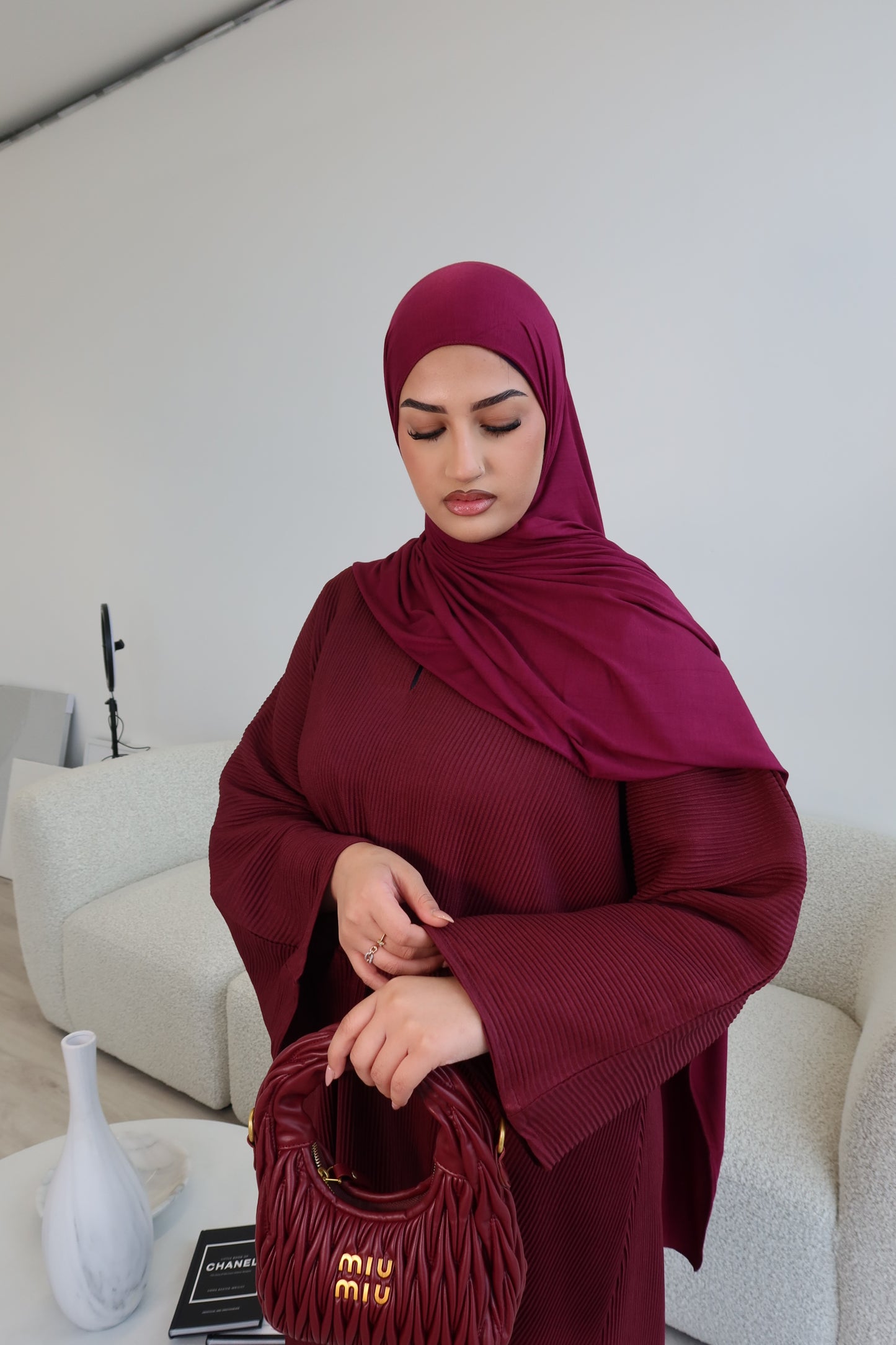 Ribbed closed autumn abaya *ex display*