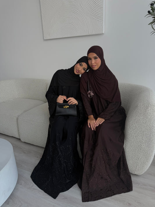 Hajra embroidery abaya