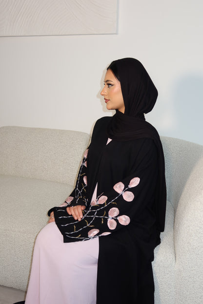 Tafiza handwork floral buttoned abaya LIMITED EDITION