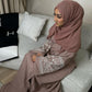 Rahma Embroidery Linen Abaya