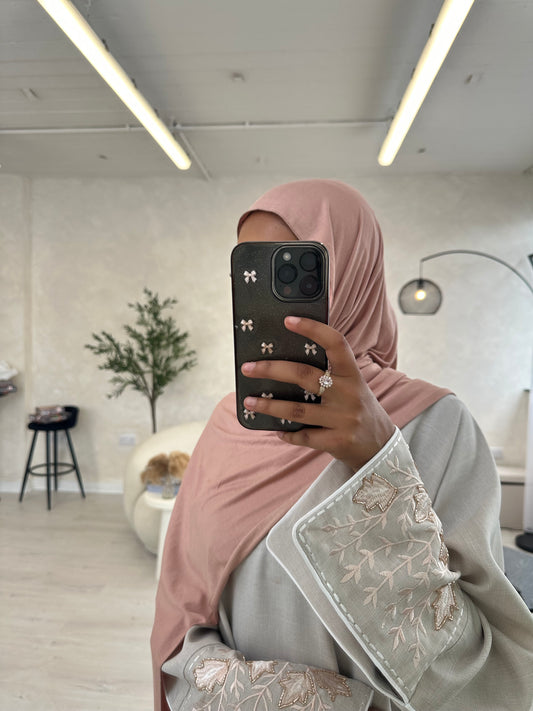 Habiba linen embroidery embellished