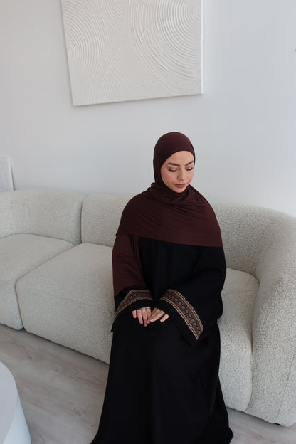 Sirin closed lace tatreez design abaya