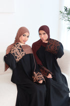 Mina black closed nida abaya