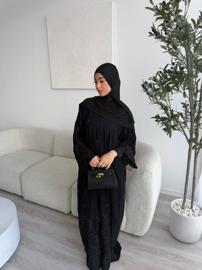 Hajra embroidery abaya