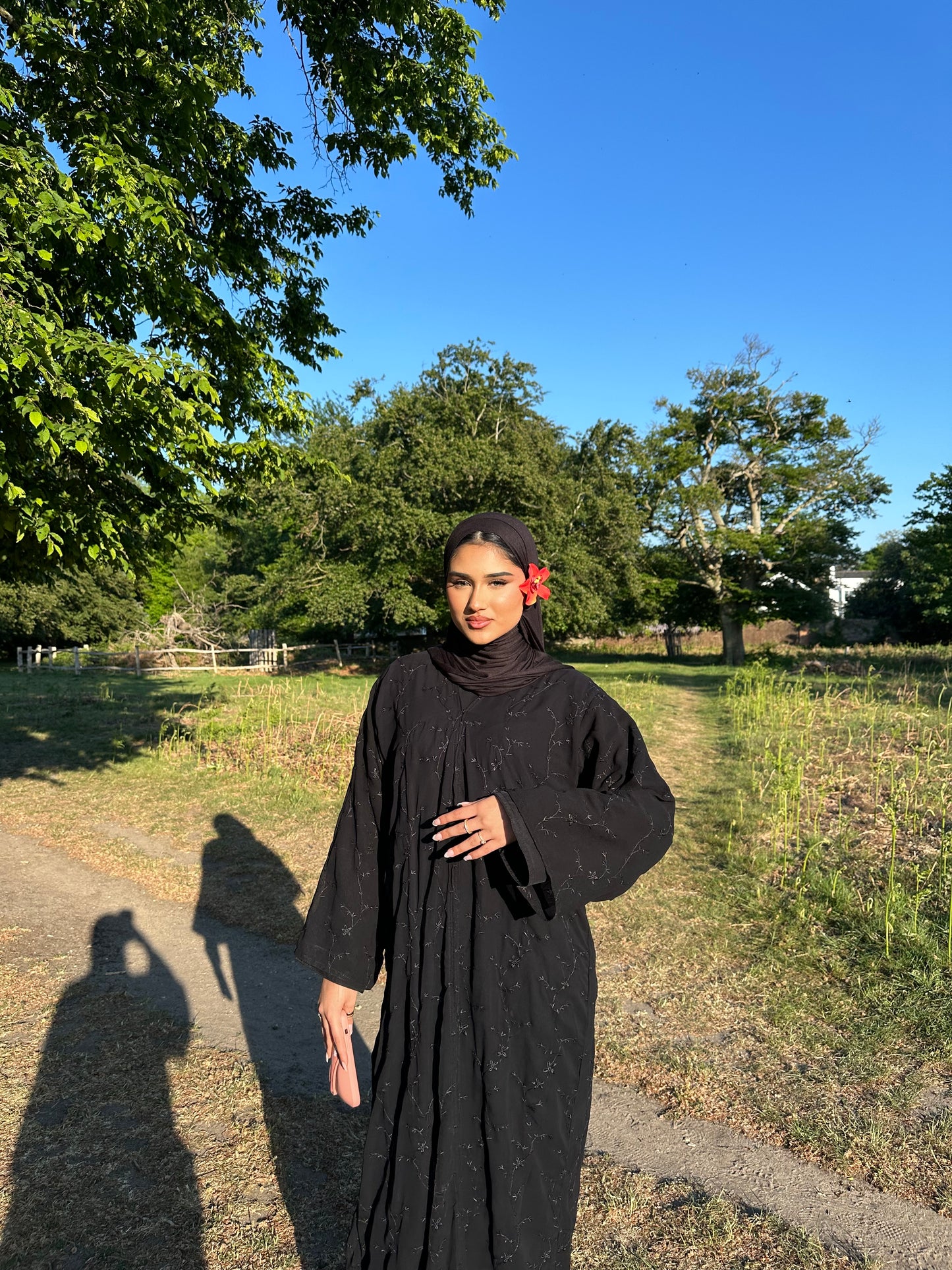 Azhar chiffon layered abaya