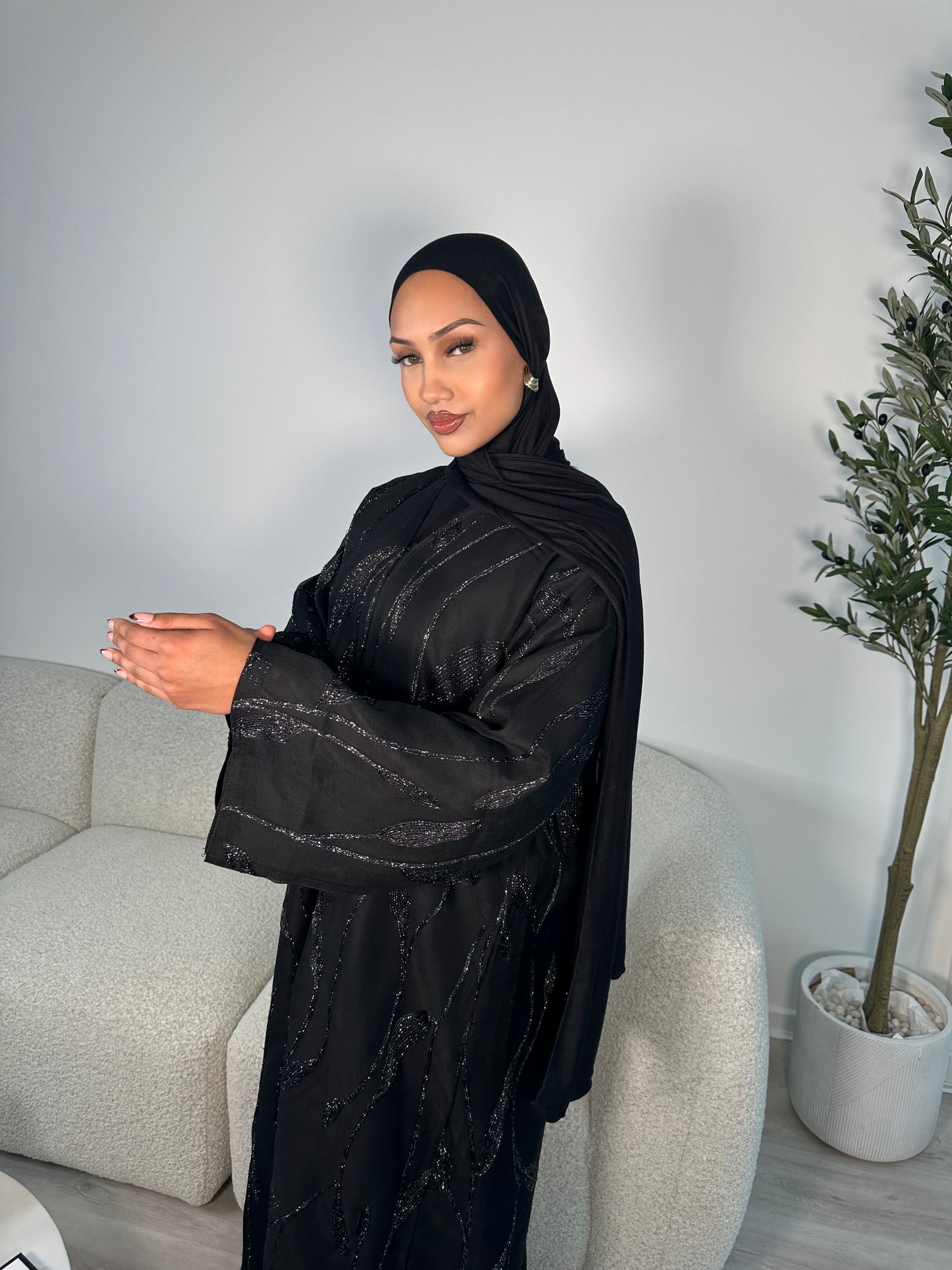 Amira 2.0 Luxury Black Buttoned Abaya LIMITED EDITION DROP