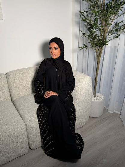 Ziya luxury closed black abaya