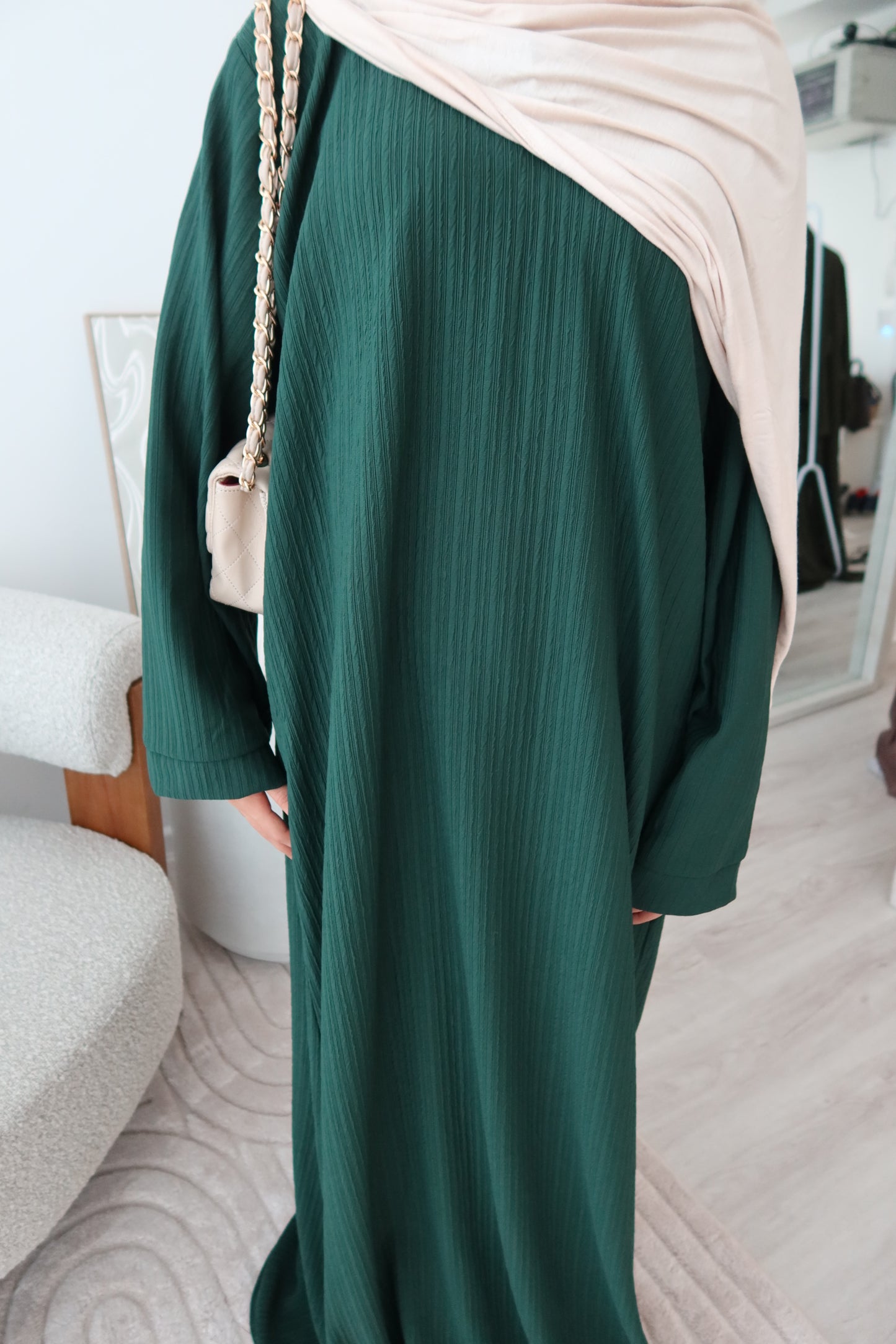 Knitted closed abaya
