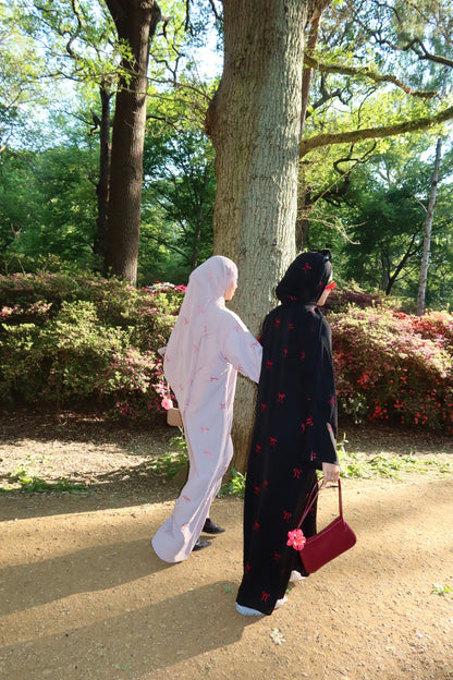 Qaws Bows Embroidery Abaya