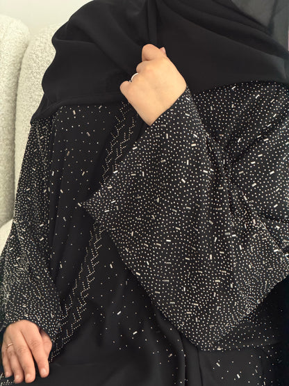 Dounia gem diamonte batwing abaya