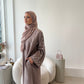 Muna Linen Embroidery Abaya