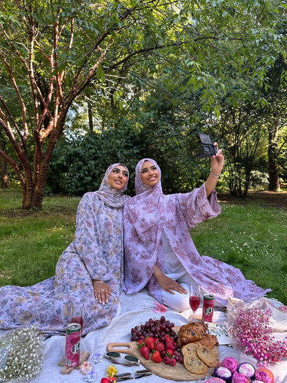 *EX DISPLAY* Warda floral printed abaya *EX DISPLAY*