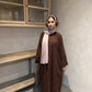 Corduroy Winter Closed abaya- CLOSED SLEEVE