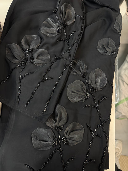 Tafiza handwork floral buttoned abaya LIMITED EDITION