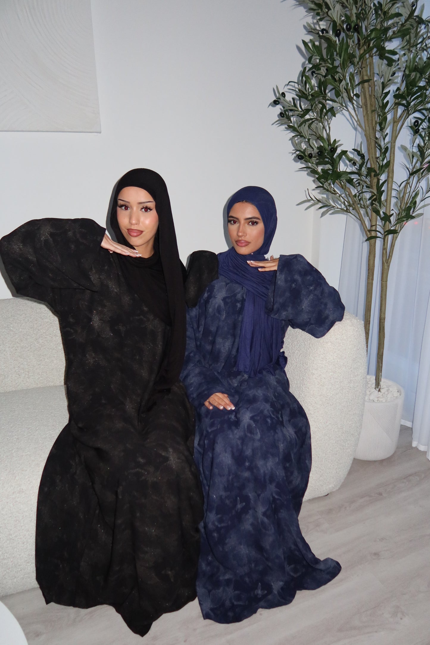 Leena Butterfly printed closed abaya