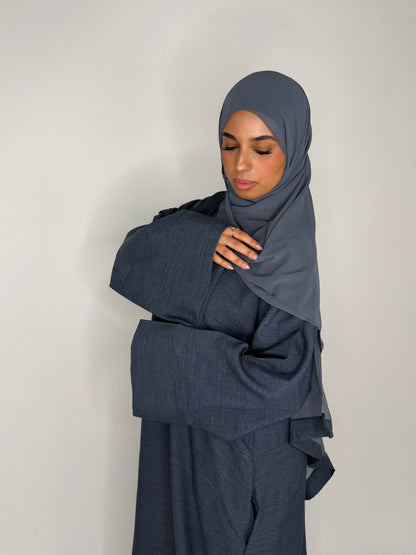 Closed Linen Abaya with closed sleeve