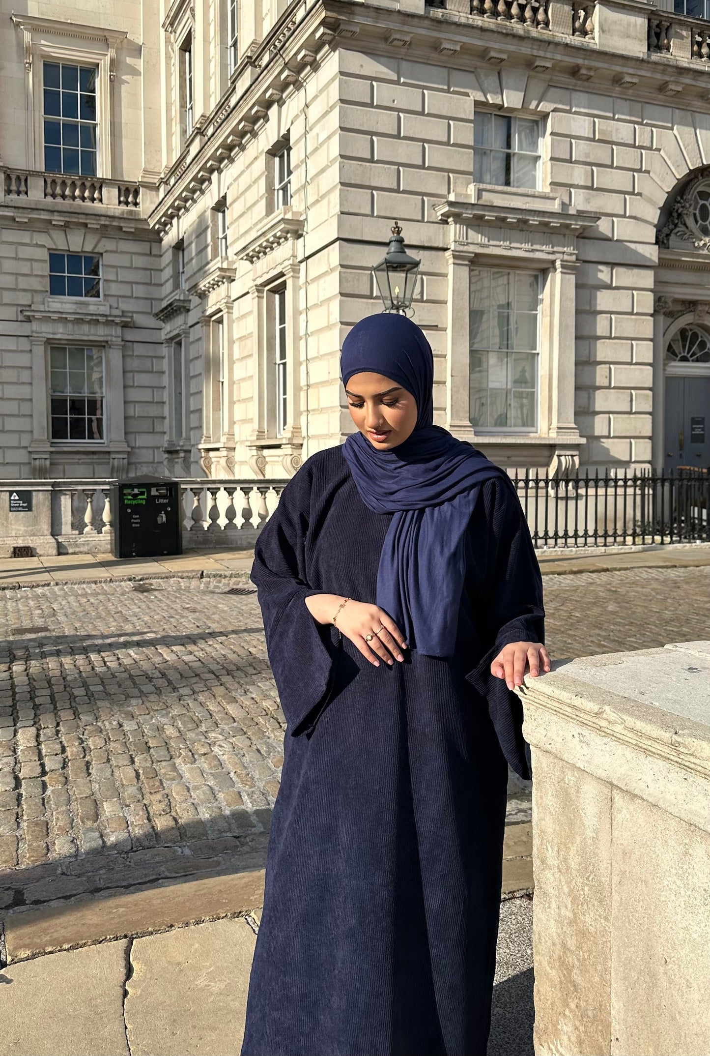 Corduroy Winter Closed Abaya - Split Sleeve (New Colours)