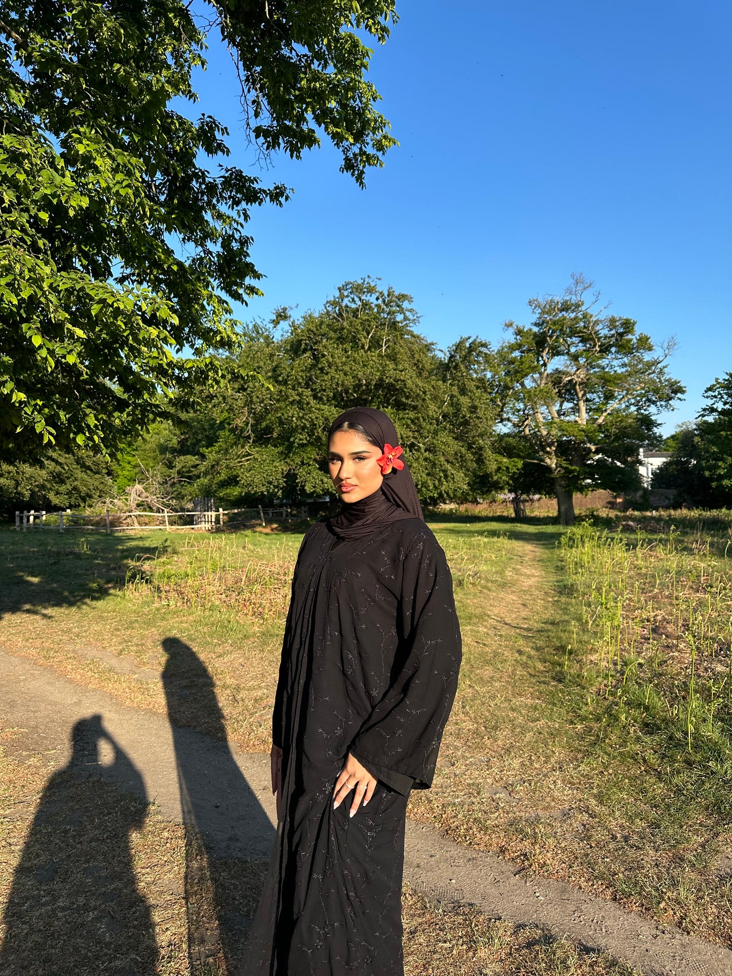 Azhar chiffon layered abaya