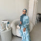 Layaan Tie-Dye Print Butterfly Abaya