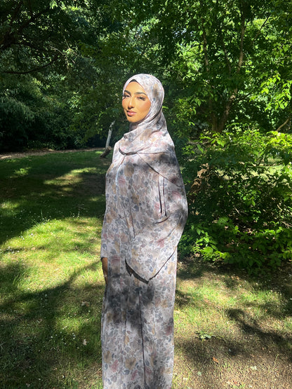 *EX DISPLAY* Warda floral printed abaya *EX DISPLAY*