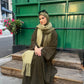 Corduroy Winter Closed Abaya - Split Sleeve (New Colours)