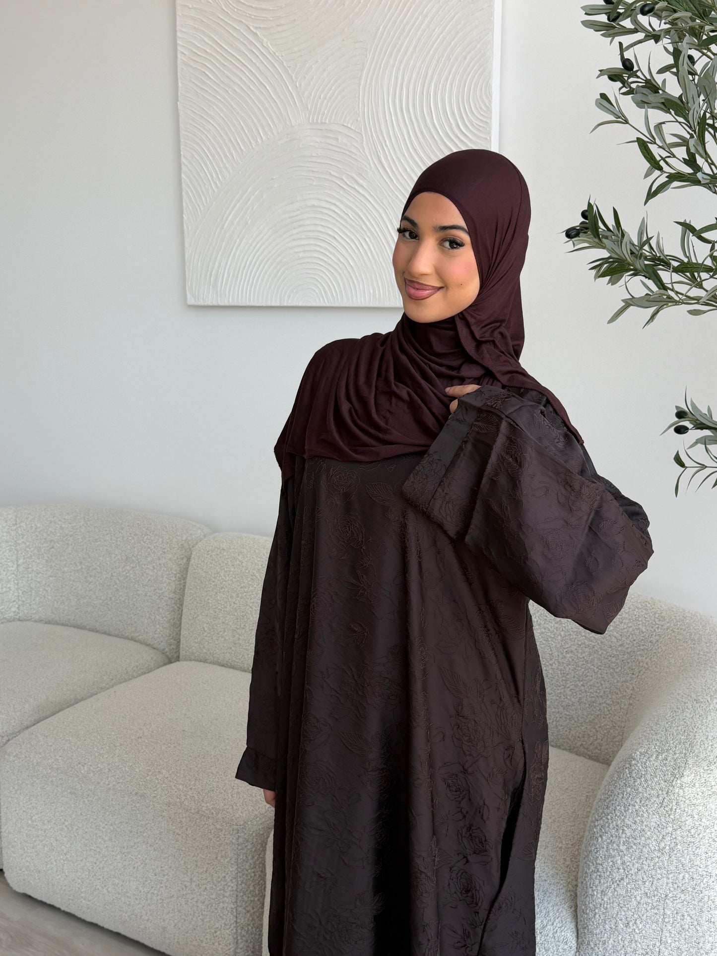 Inayaat 3.0 floral printed closed abaya