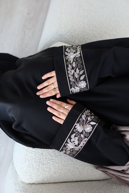 Haniya 2.0 black closed nida abaya LIMITED EDITION